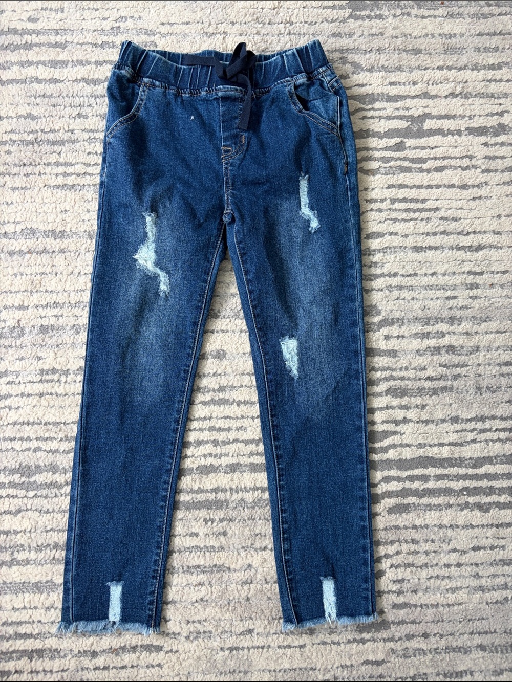 kidpik Indigo Distressed Skinny Jeans